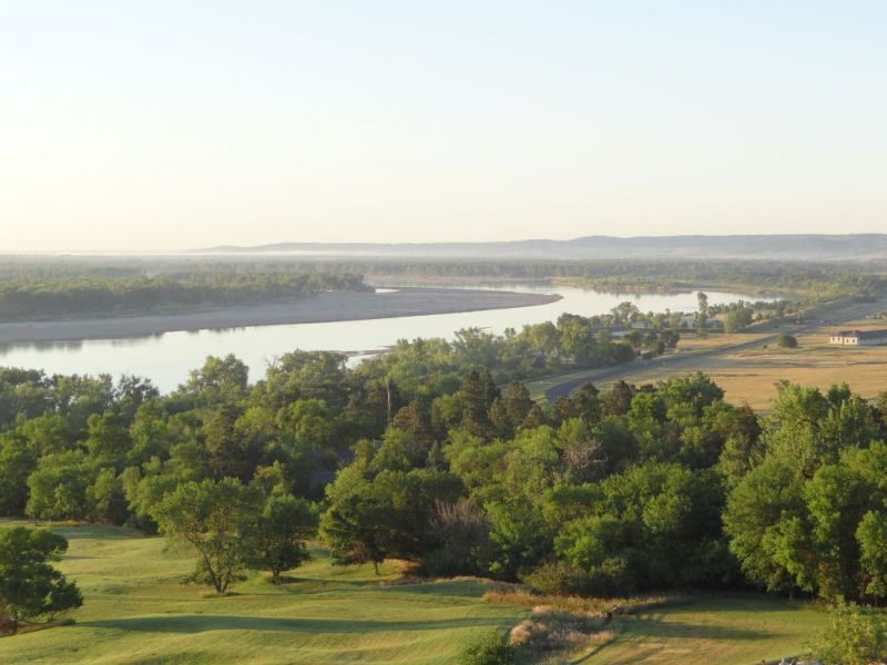 Blick auf den Missouri vom Fort Abraham Lincoln